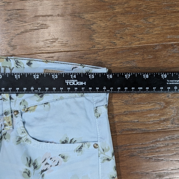 Citizens of Humanity Mandy High Waist Blue Floral Ankle Size 29 Roll Up - Picture 7 of 12